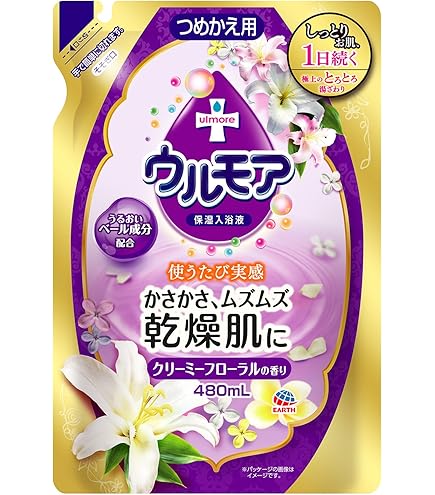 Amazon | 保湿入浴液ウルモア クリーミーローズ つめかえ [480mLx2個